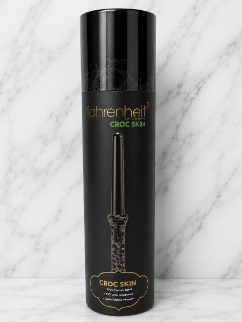 Fahrenheit Croc Skin Curling Iron Ceramic Barrel 450°F Max Temp NIB! SEALED!
